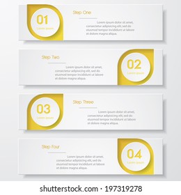 Design clean number banners template/graphic or website layout. Vector.