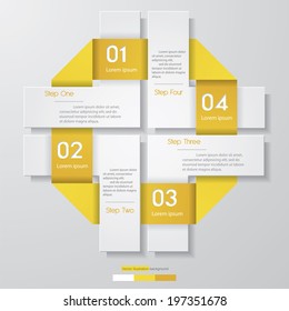 Design clean number banners template/graphic or website layout. Vector.