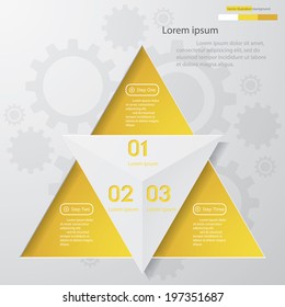 Design clean number banners template/graphic or website layout. Vector.