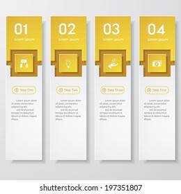 Design clean number banners template/graphic or website layout. Vector.