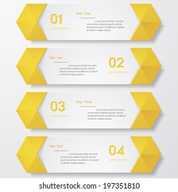 Design clean number banners template/graphic or website layout. Vector.