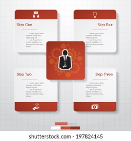 Design clean number banners template/graphic or website layout. Vector.
