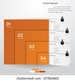 Design clean number banners template/graphic or website layout. Vector.