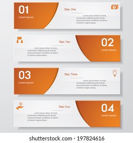 Design clean number banners template/graphic or website layout. Vector.
