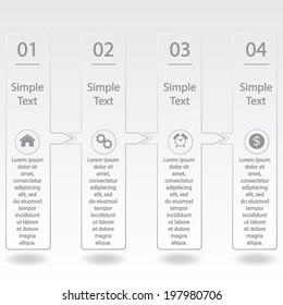 Design clean number banners template/graphic or website layout. Vector. 