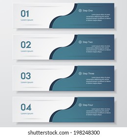 Design clean number banners template/graphic or website layout. Vector.