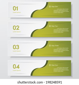 Design clean number banners template/graphic or website layout. Vector.