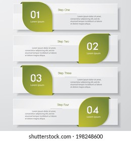 Design clean number banners template/graphic or website layout. Vector.