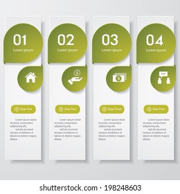 Design clean number banners template/graphic or website layout. Vector.