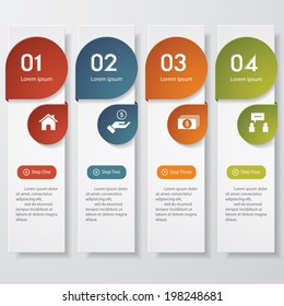 Design clean number banners template/graphic or website layout. Vector.