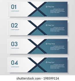 Design clean number banners template/graphic or website layout. Vector.