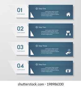 Design clean number banners template/graphic or website layout. Vector.