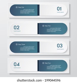 Design clean number banners template/graphic or website layout. Vector.