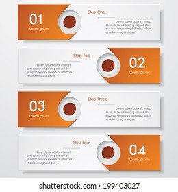 Design clean number banners template/graphic or website layout. Vector.