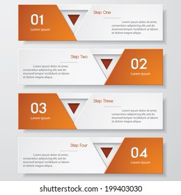 Design clean number banners template/graphic or website layout. Vector.