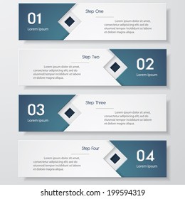 Design clean number banners template/graphic or website layout. Vector.