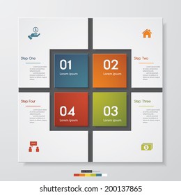 Design clean number banners template/graphic or website layout. Vector.