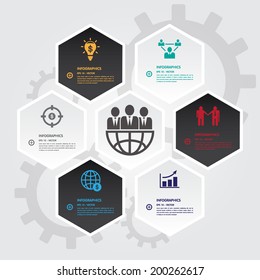 Design clean number banners template/graphic or website layout. Vector.