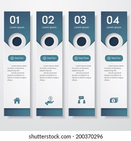 Design clean number banners template/graphic or website layout. Vector.