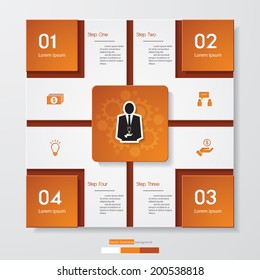 Design clean number banners template/graphic or website layout. Vector.