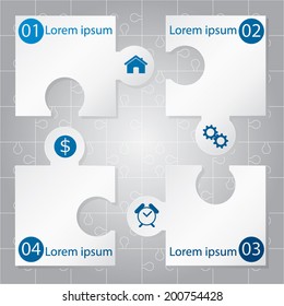 Design clean number banners template/graphic or website layout. Vector.