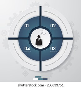 Design clean number banners template/graphic or website layout. Vector.