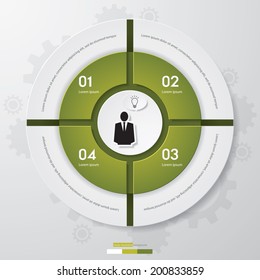 Design clean number banners template/graphic or website layout. Vector.
