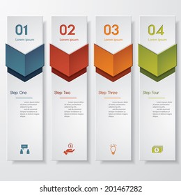 Design clean number banners template/graphic or website layout. Vector.
