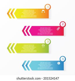 Design clean number banners template/graphic or website layout. Vector.