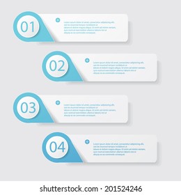 Design clean number banners template/graphic or website layout. Vector.