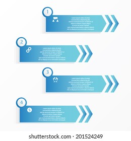 Design clean number banners template/graphic or website layout. Vector.