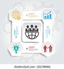 Design clean number banners template/graphic or website layout. Vector. 