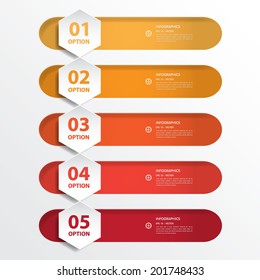 Design clean number banners template/graphic or website layout. Vector. 