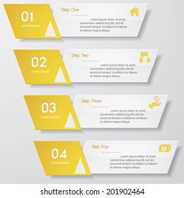 Design clean number banners template/graphic or website layout. Vector.