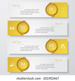 Design clean number banners template/graphic or website layout. Vector.