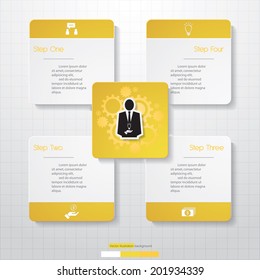 Design clean number banners template/graphic or website layout. Vector.
