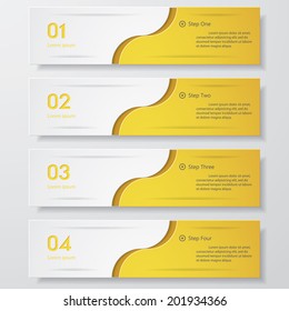 Design clean number banners template/graphic or website layout. Vector.