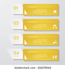 Design clean number banners template/graphic or website layout. Vector.