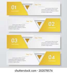 Design clean number banners template/graphic or website layout. Vector.