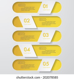 Design clean number banners template/graphic or website layout. Vector.