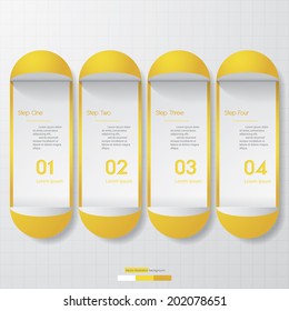 Design clean number banners template/graphic or website layout. Vector.