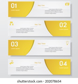 Design clean number banners template/graphic or website layout. Vector.