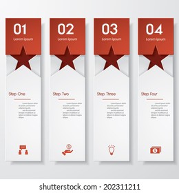 Design clean number banners template/graphic or website layout. Vector.