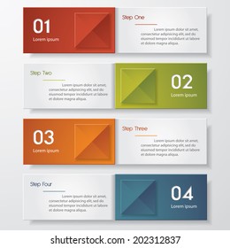 Design clean number banners template/graphic or website layout. Vector.