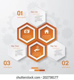 Design clean number banners template/graphic or website layout. Vector.