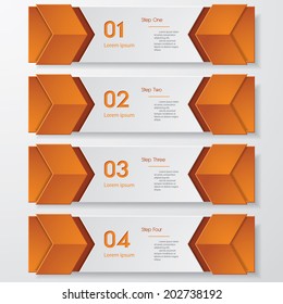 Design clean number banners template/graphic or website layout. Vector.