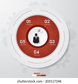 Design clean number banners template/graphic or website layout. Vector.