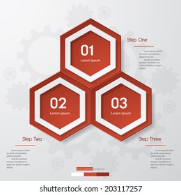 Design clean number banners template/graphic or website layout. Vector.