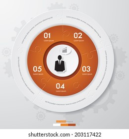 Design clean number banners template/graphic or website layout. Vector.