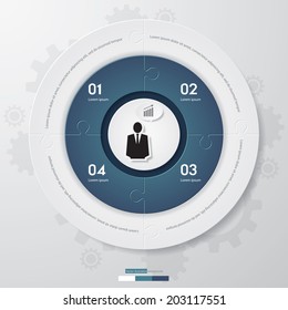Design clean number banners template/graphic or website layout. Vector.